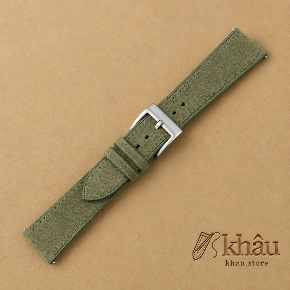 Moss Suede Leather Watch Strap — additional view