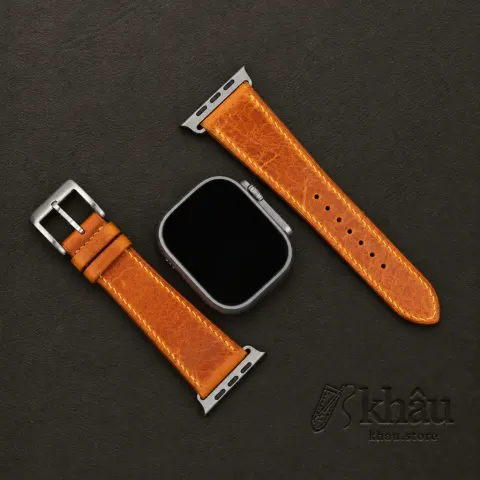 Whiskey Waxed Badalassi Carlo Leather Apple Watch Ultra Band — additional view