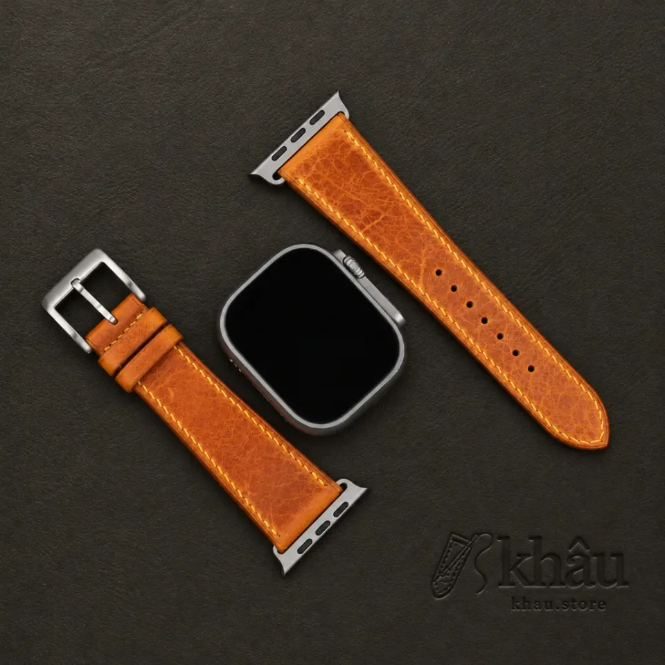 Whiskey Waxed Badalassi Carlo Leather Apple Watch Ultra Band — additional view