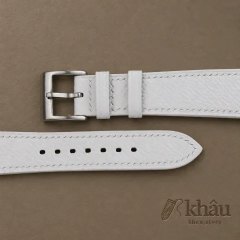 White Epsom Leather Watch Strap — additional view