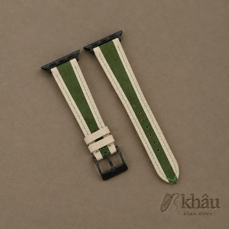 Christmas Gift Ideas Reindeer Suede Apple watch band — front view