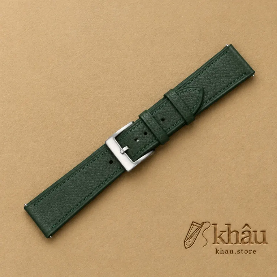 Forest Epsom Leather Watch Strap — additional view