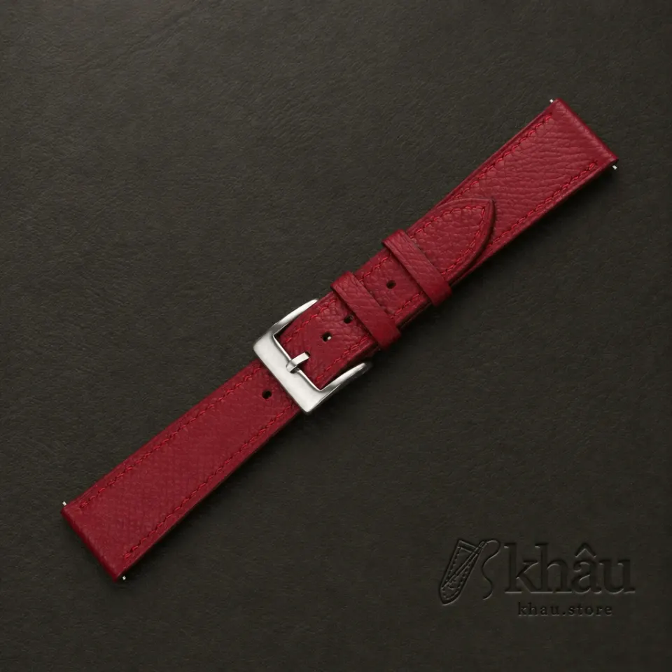 Red Epsom Leather Watch Strap — additional view