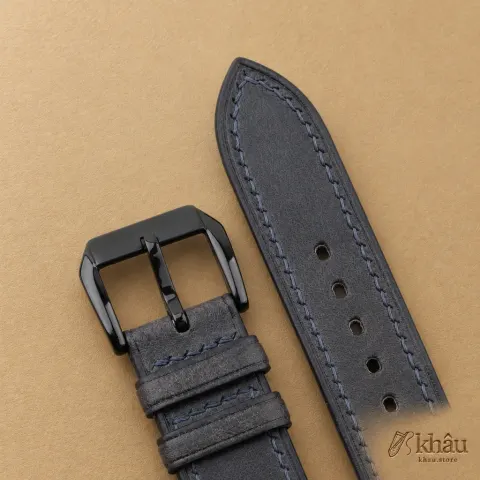Black Maya Leather Samsung Watch Band — additional view