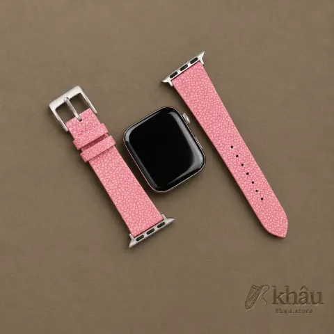 Light Pink Stingray Leather Apple Watch Band — additional view