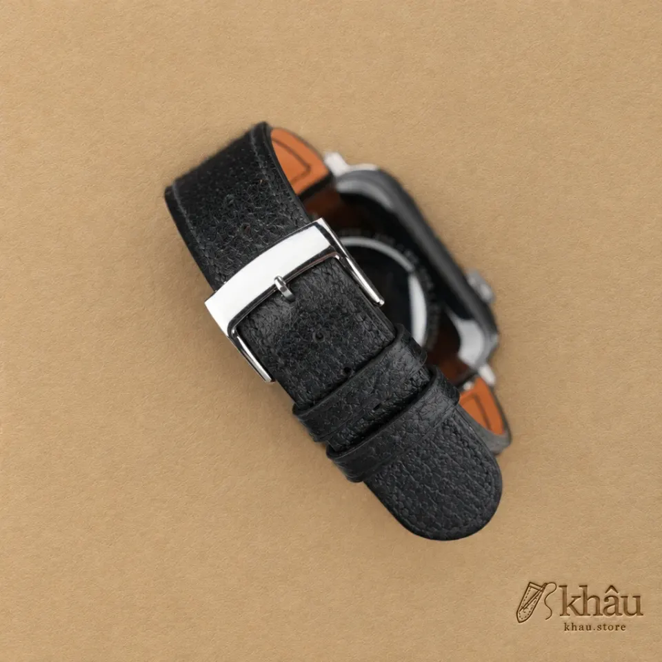 Micro Stitch Black Peccary Leather Apple Watch Band — additional view