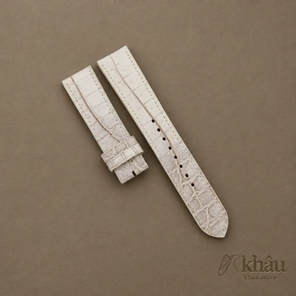 Himalayan Alligator Leather Watch Strap – Unique color — front view