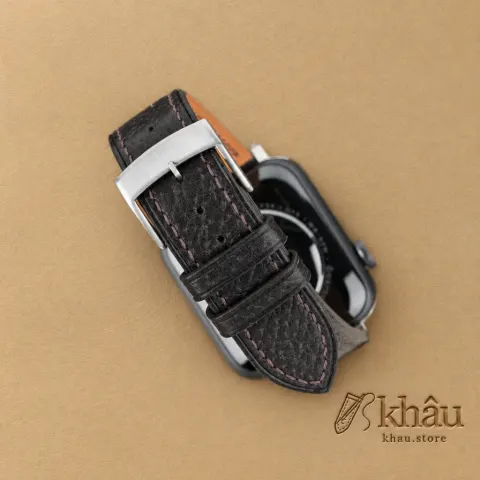 Chocolate Peccary Leather Apple Watch Band — additional view
