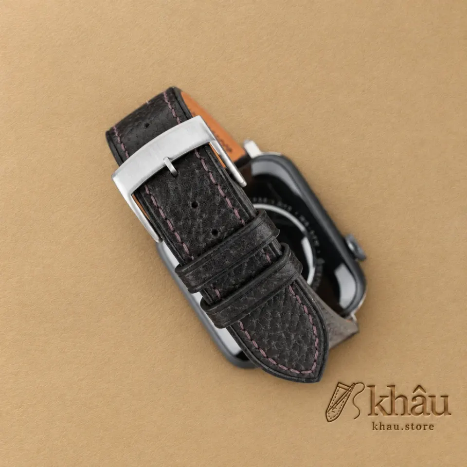 Chocolate Peccary Leather Apple Watch Band — additional view