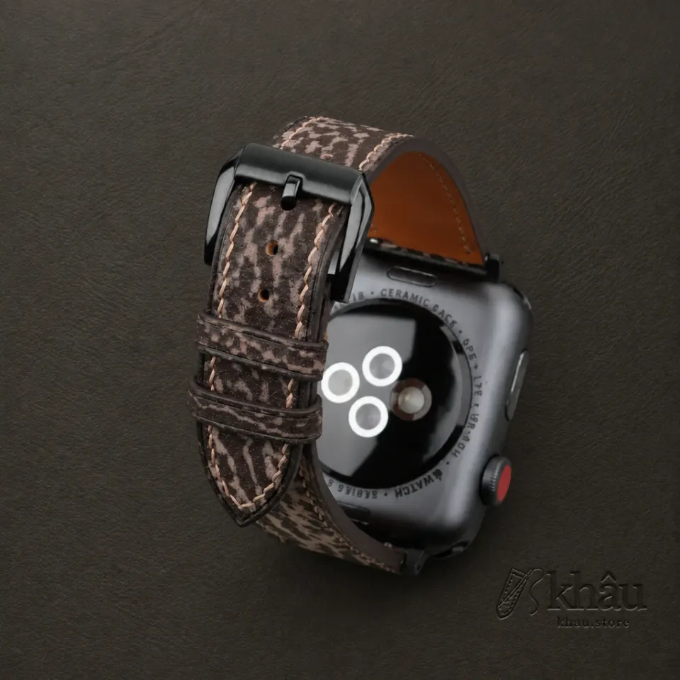 Brown Shark Leather Apple Watch Band — additional view