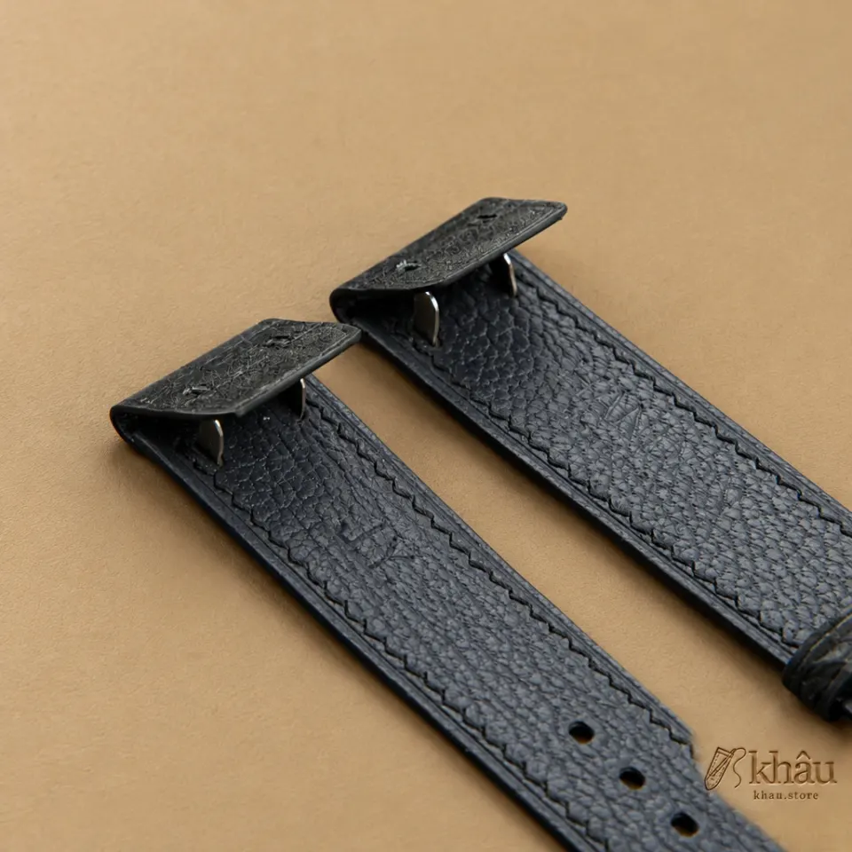 Nubuck Black Alligator black Lining Goatskin Fixed Bars Watch Strap — additional view