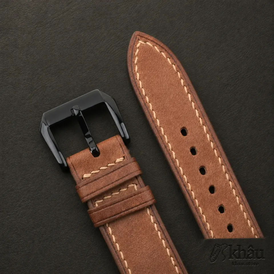 Brown Maya Leather Samsung Watch Band — additional view