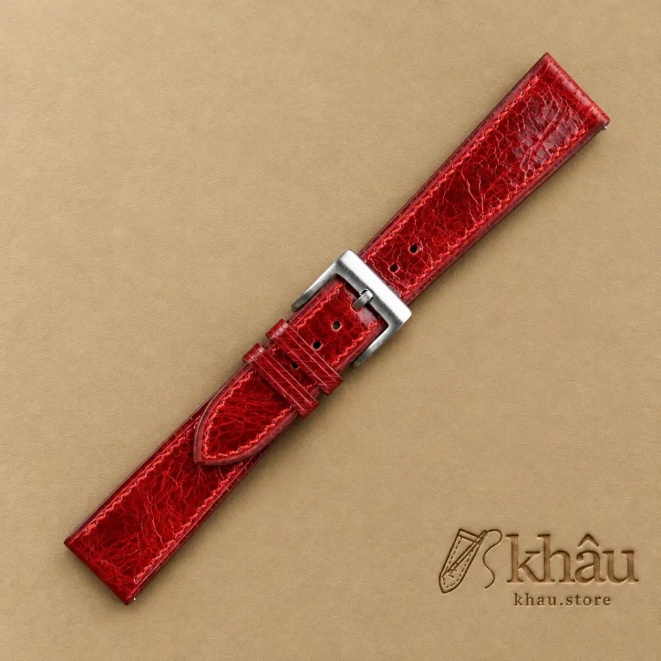Bordeaux Waxed Leather Watch Strap — additional view