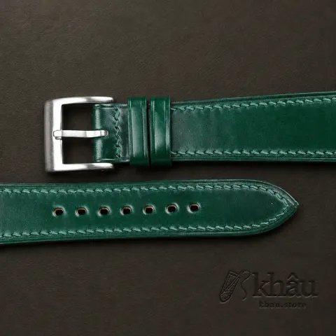 Green Shell Cordovan Leather Watch Strap — additional view