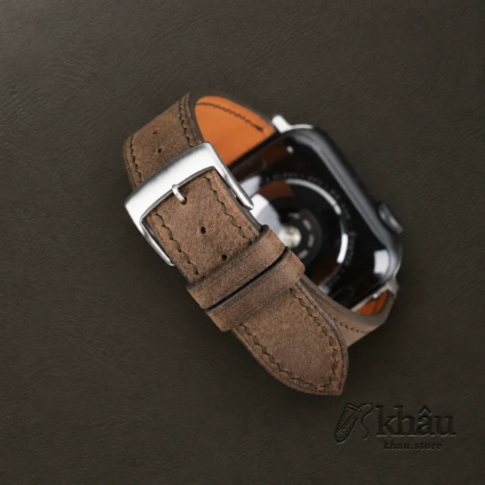 Rustic Crazy Horse Leather Apple Watch Band — additional view