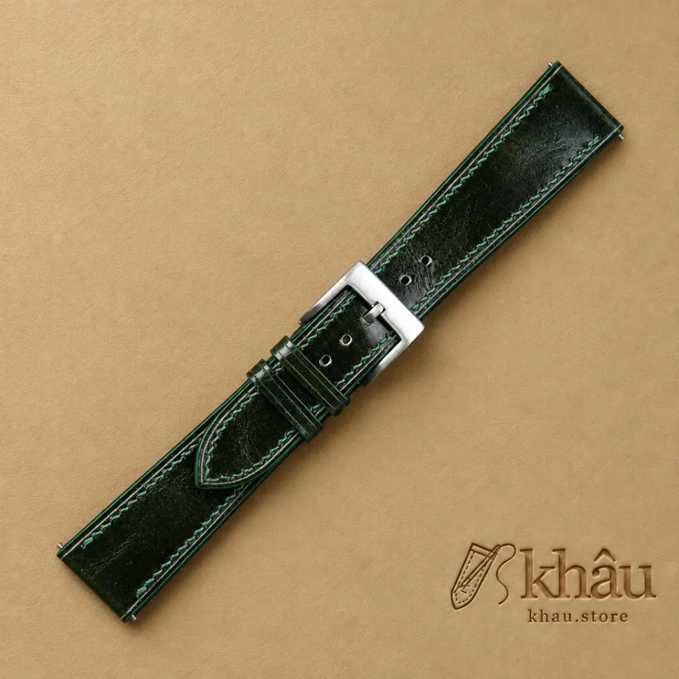 Forest Waxed Leather Watch Strap — additional view