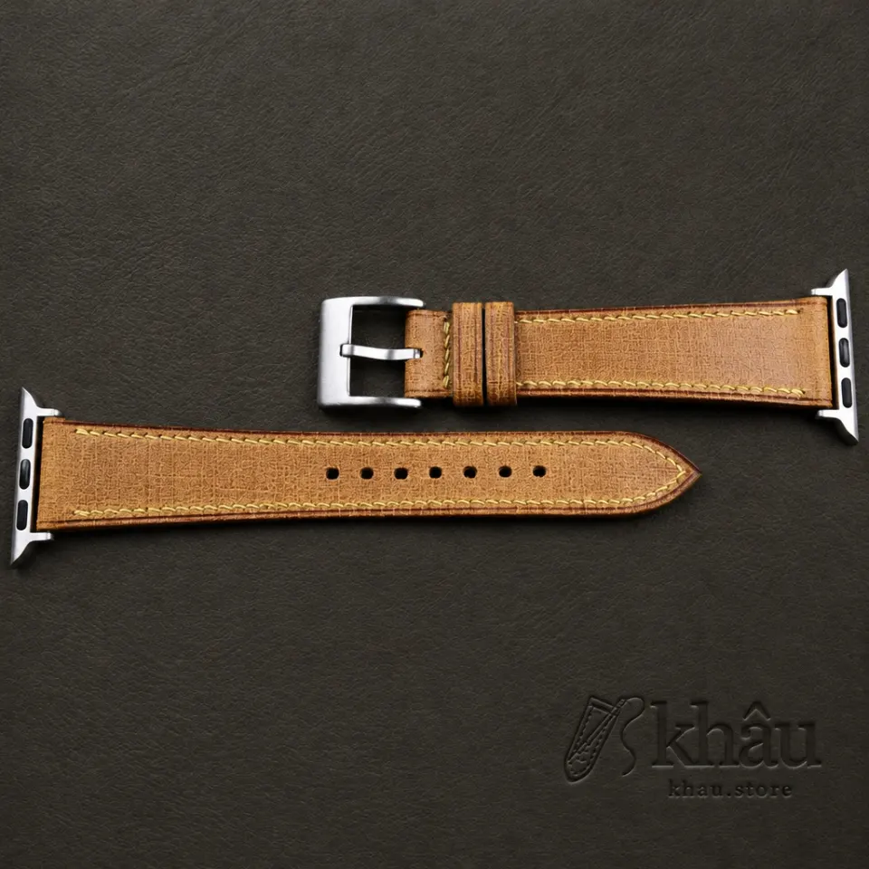Whiskey Babele Leather Apple Watch Band — additional view