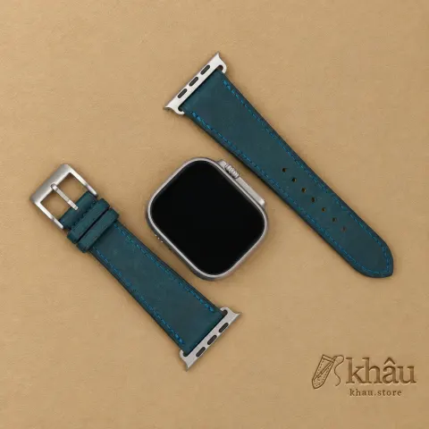 Navy Badalassi Carlo Pueblo Leather Apple Watch Ultra Band — additional view
