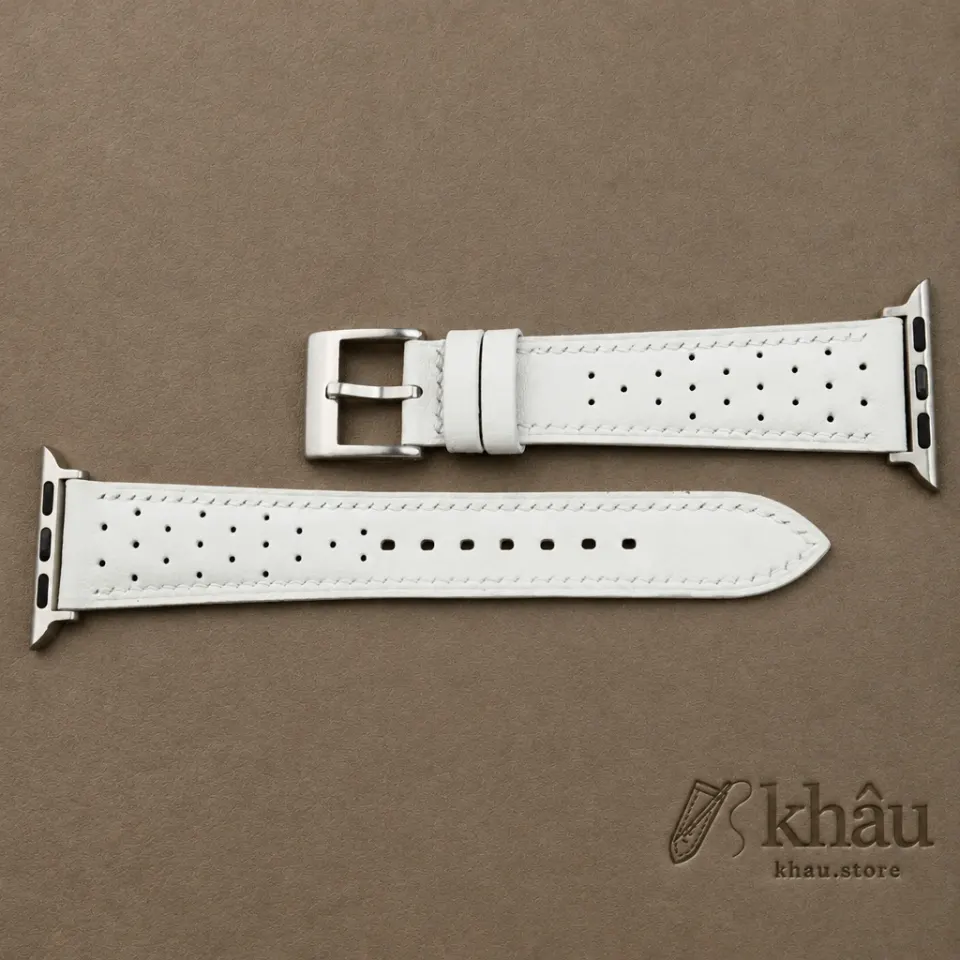 Rally White Swift Leather Apple Watch Band — additional view