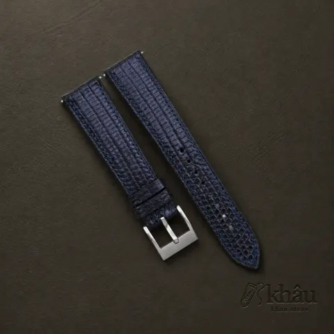 Purple Lizard Leather Watch Strap — front view
