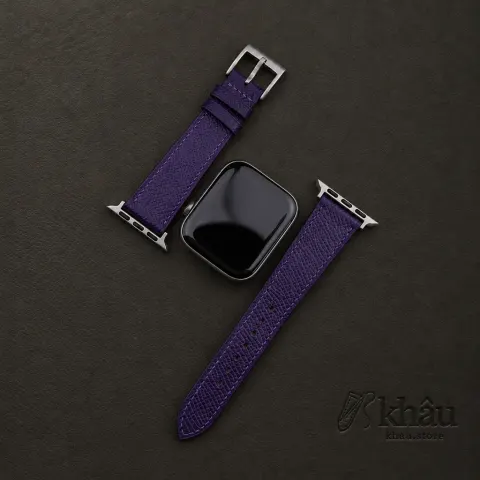 Purple Epsom Calf Leather Apple Watch Band — additional view