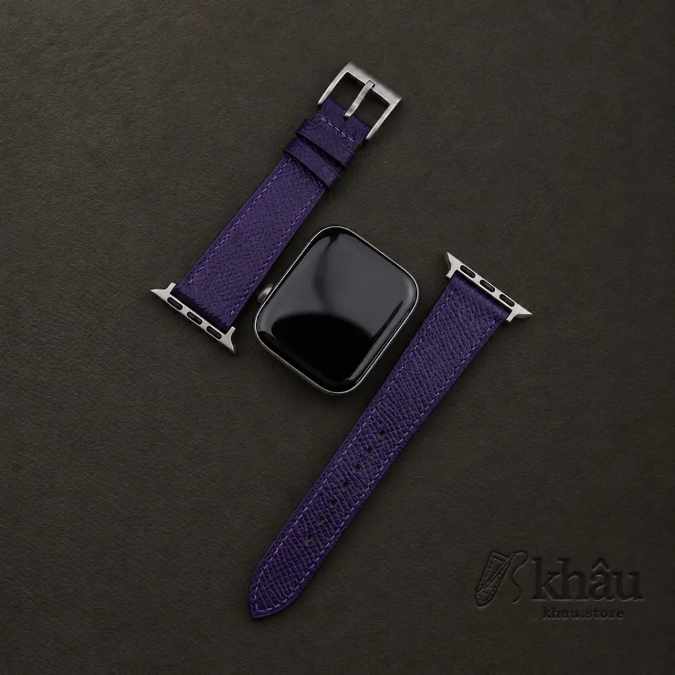 Purple Epsom Calf Leather Apple Watch Band — additional view