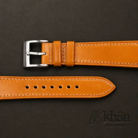 Whiskey Shell Cordovan Leather Watch Strap — additional view