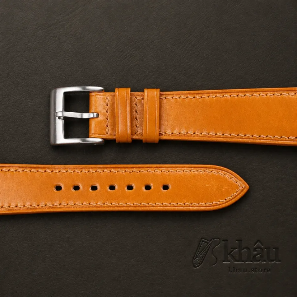 Whiskey Shell Cordovan Leather Watch Strap — additional view