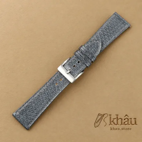 Grey Snake Sea Leather Watch Strap — additional view