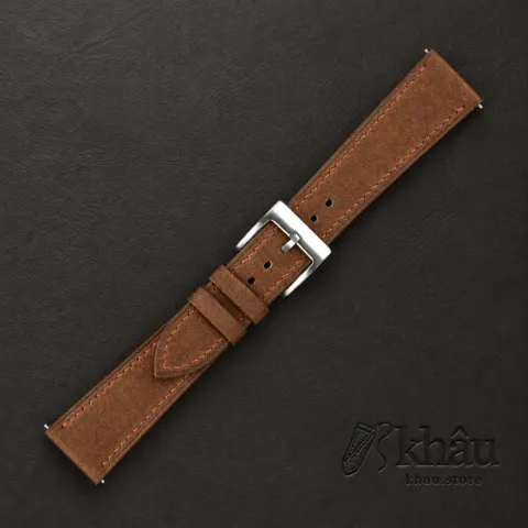 Camel Nubuck Leather Watch Strap — additional view