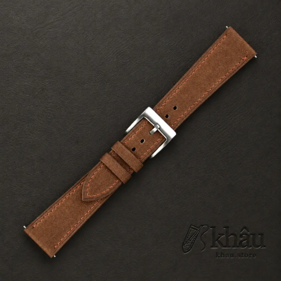 Camel Nubuck Leather Watch Strap — additional view