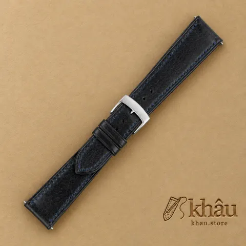 Navy Vachetta Leather Watch Strap — additional view