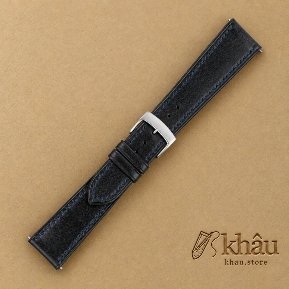 Navy Vachetta Leather Watch Strap — additional view