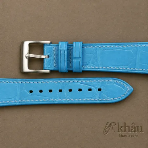 Miami Blue Alligator Leather Watch Strap — additional view