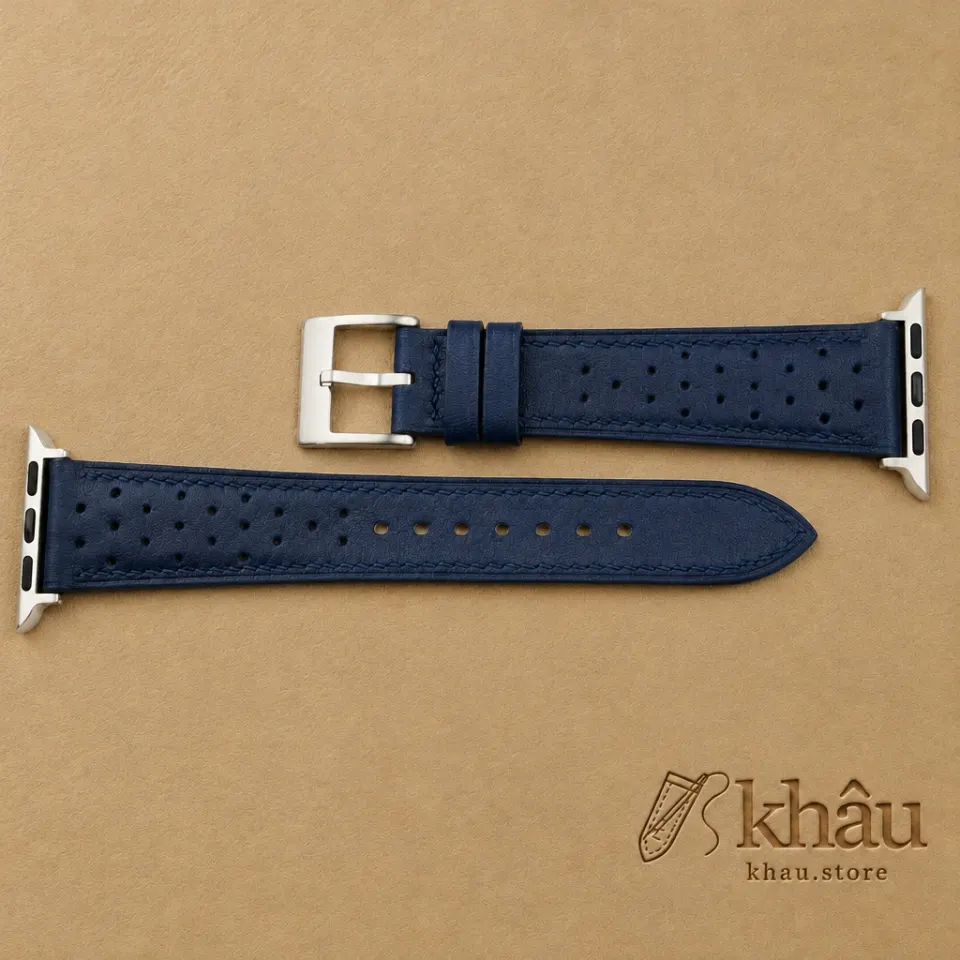 Rally Navy Swift Leather Apple Watch Band — additional view