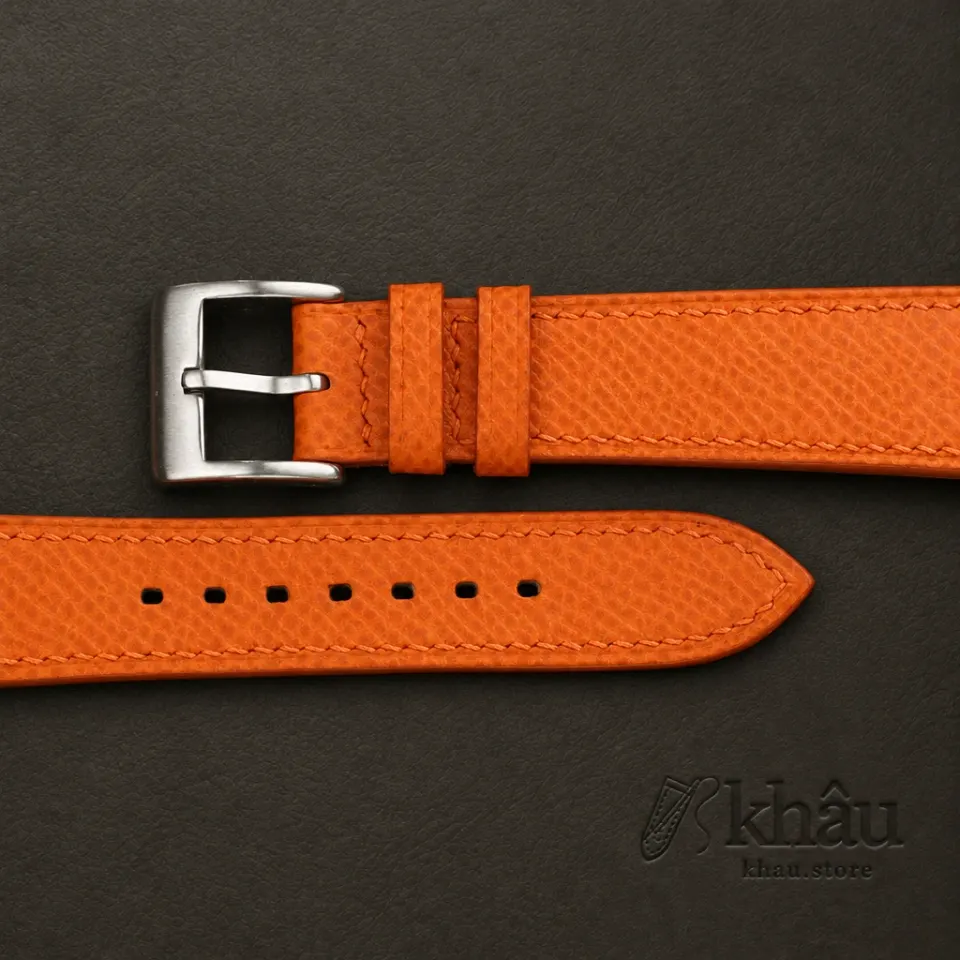 Orange Epsom Leather Watch Strap — additional view