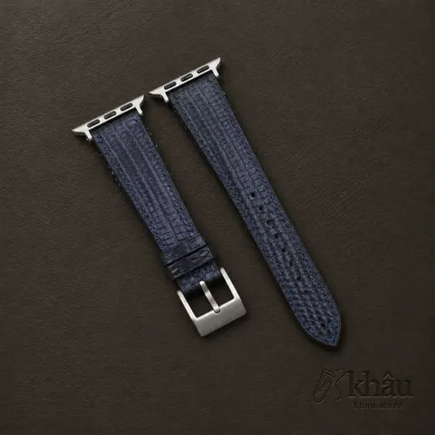 Purple Lizard Leather Apple Watch Band — front view