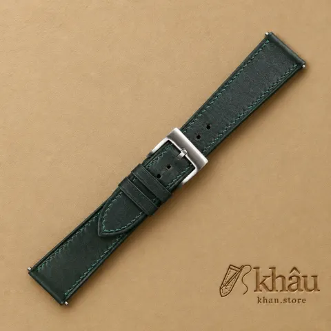 Forest Smooth Calf Leather Watch Strap — additional view
