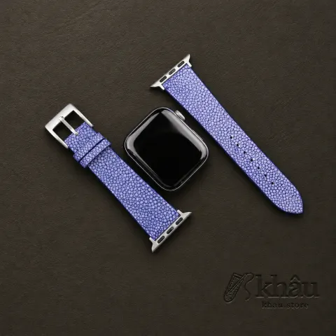 Blue Stingray Leather Apple Watch Band — additional view