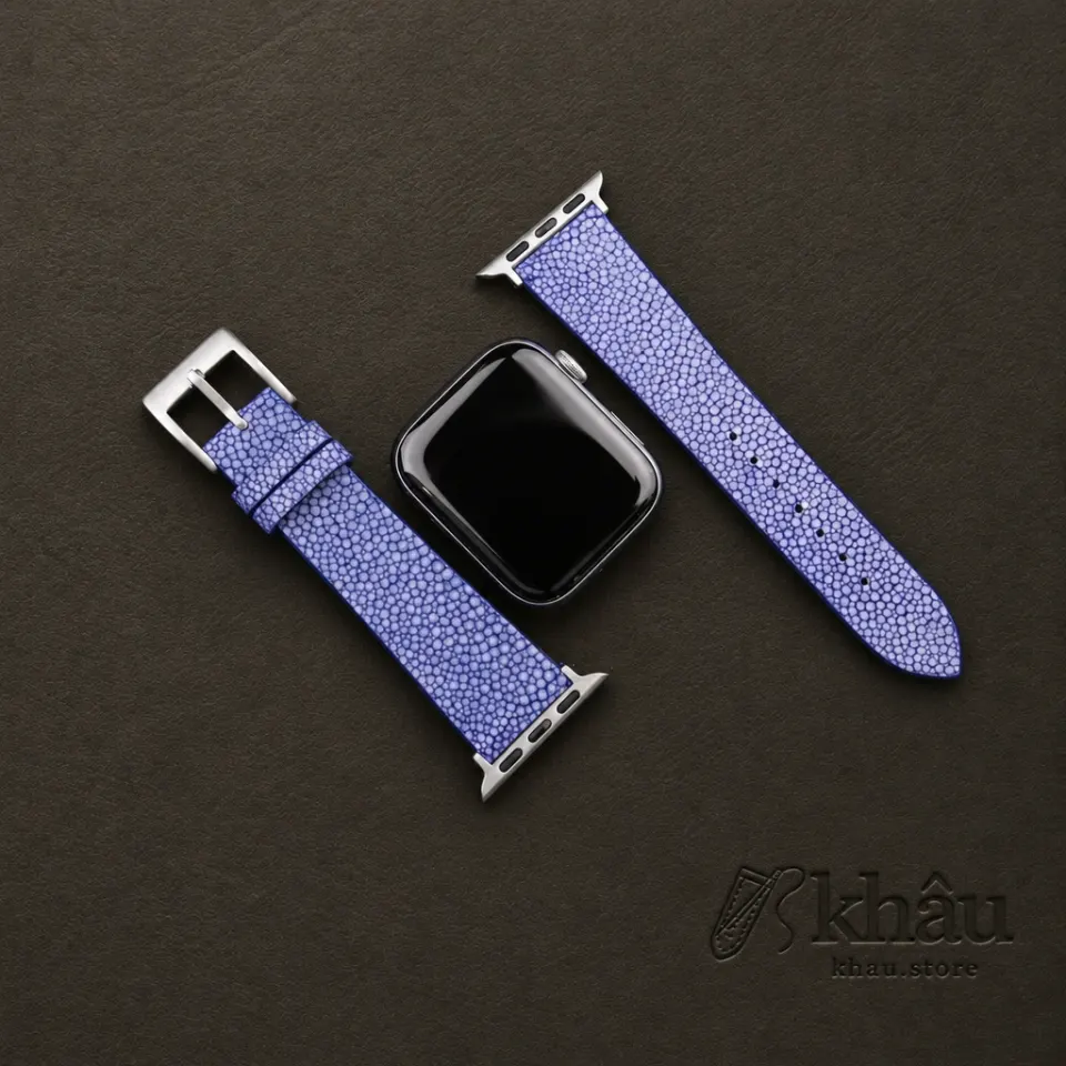 Blue Stingray Leather Apple Watch Band — additional view