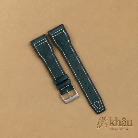 Pilot Navy Pueblo Leather Watch Strap — front view