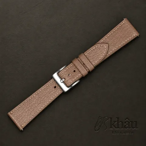 Brown Alran Chevre Leather Watch Strap — additional view