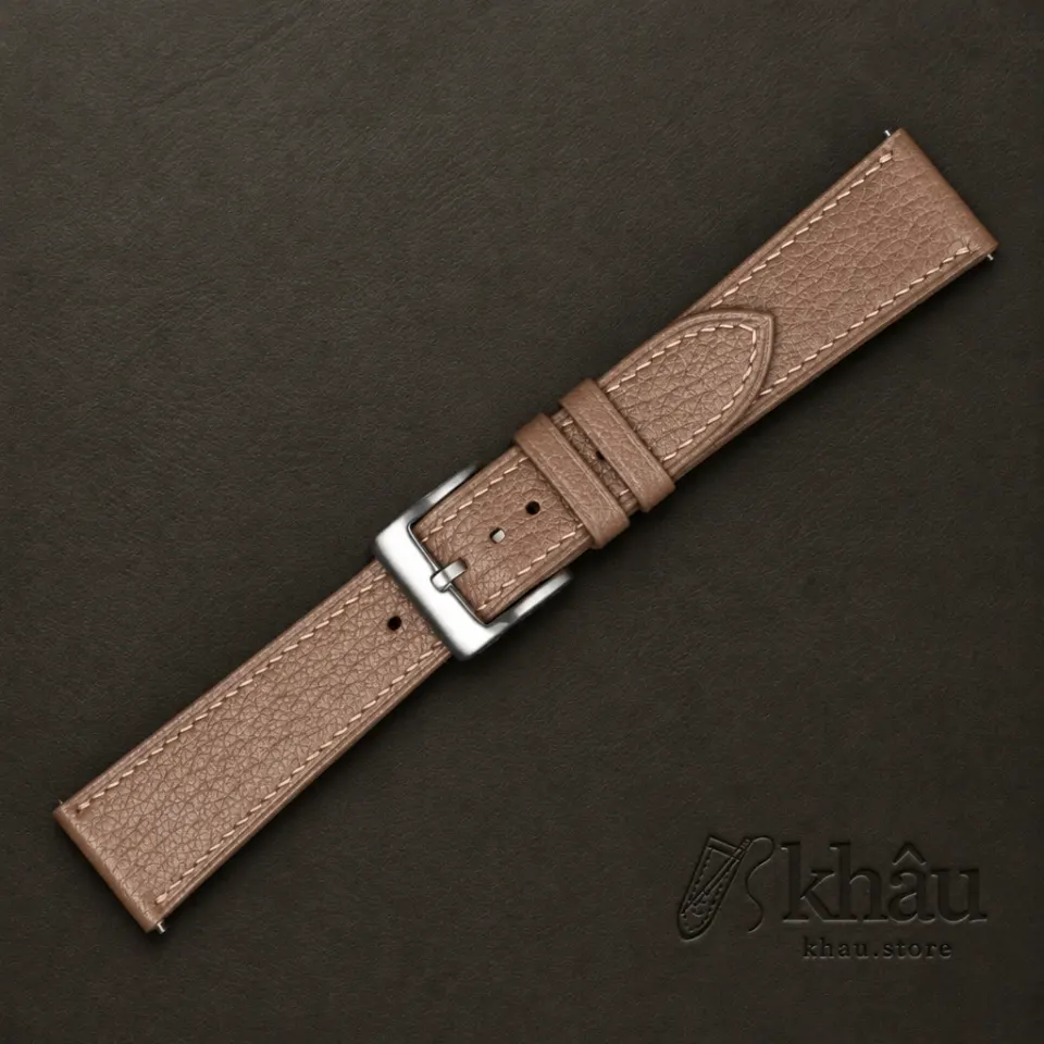 Brown Alran Chevre Leather Watch Strap — additional view