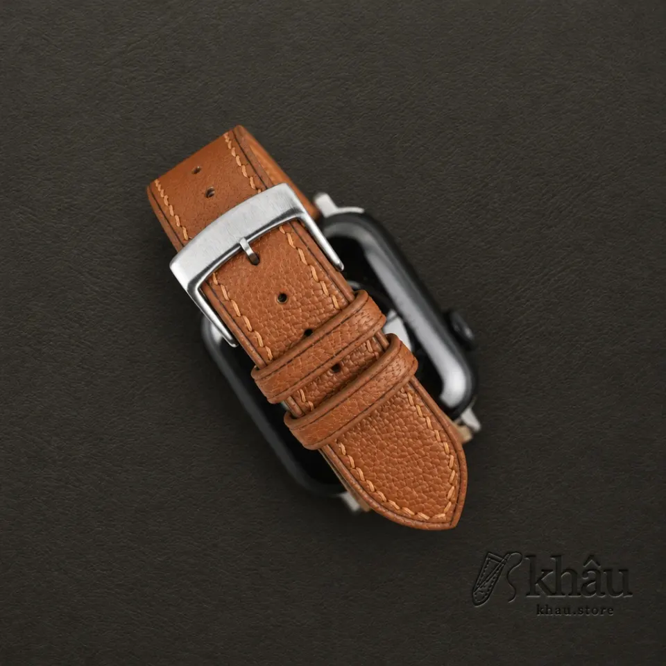 Golden Alran Chevre Sully Leather Apple Watch Band — additional view