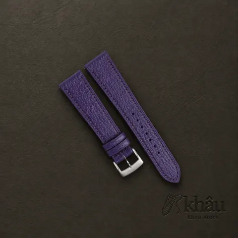 Purple Alran Chevre Leather Watch Strap — front view