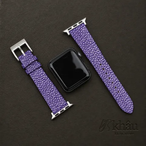 Purple Stingray Leather Apple Watch Band — additional view