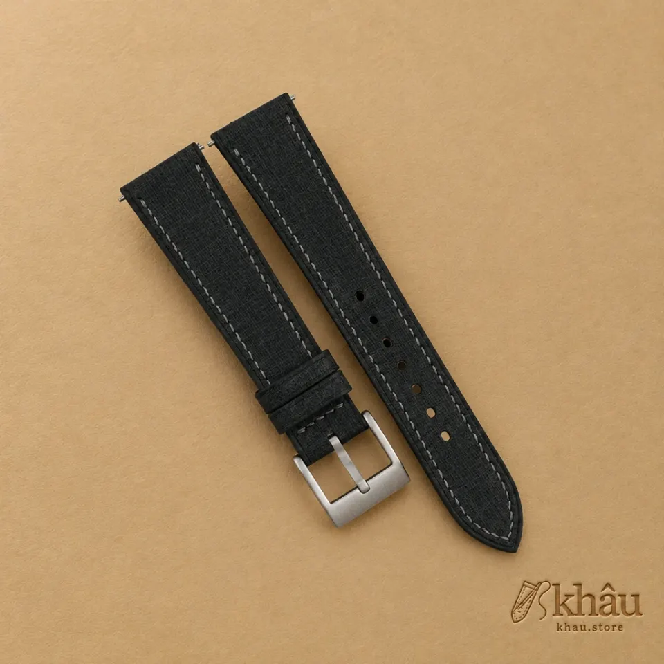 Dark Grey Babele Leather Strap for Baltic Watch — additional view