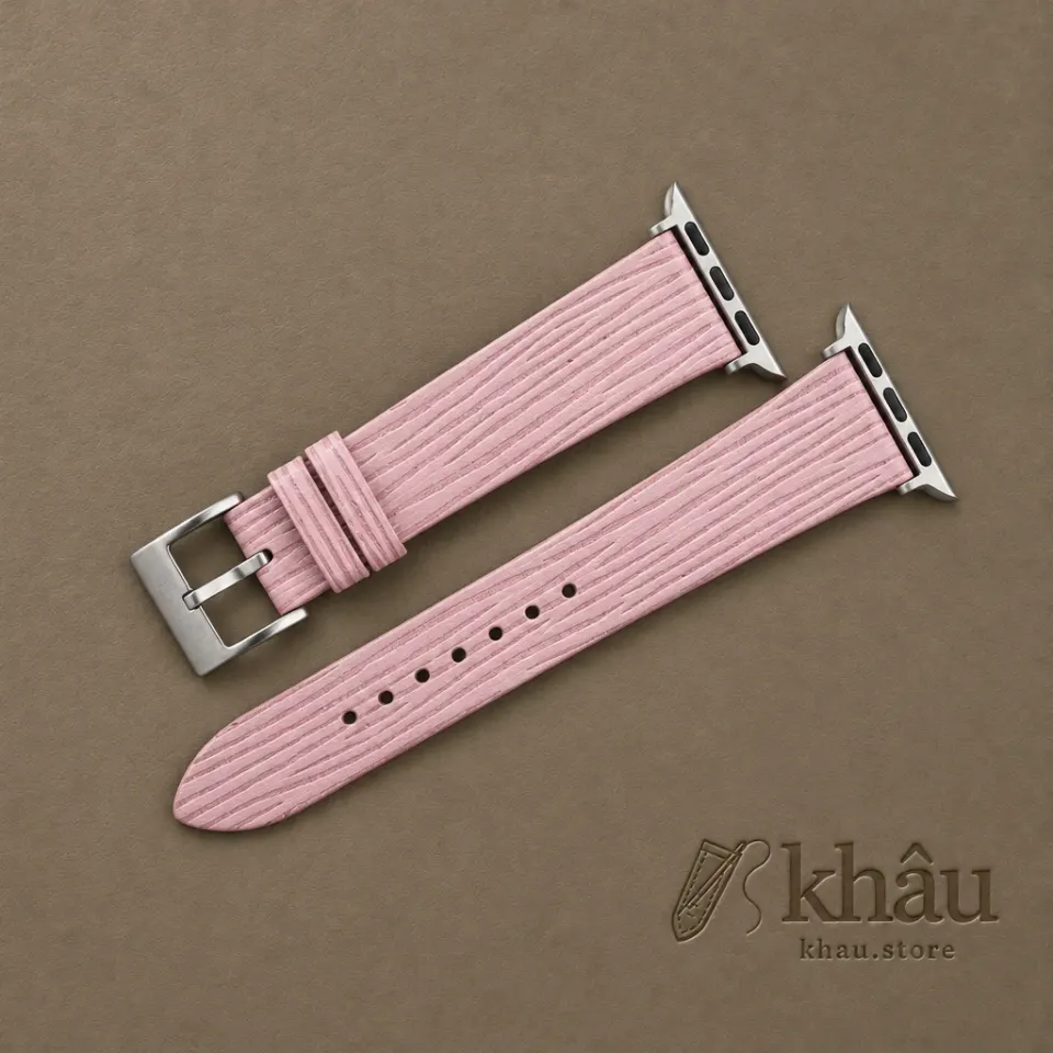 To My Daughter – Light Pink Epi Leather Apple Watch Band Gift for Daughter — front view