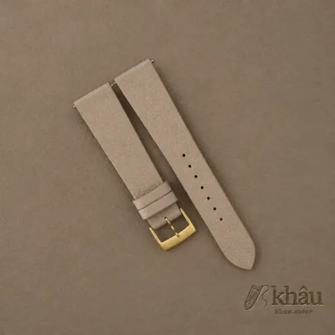 Vintage Beige Peccary Leather Watch Strap — front view