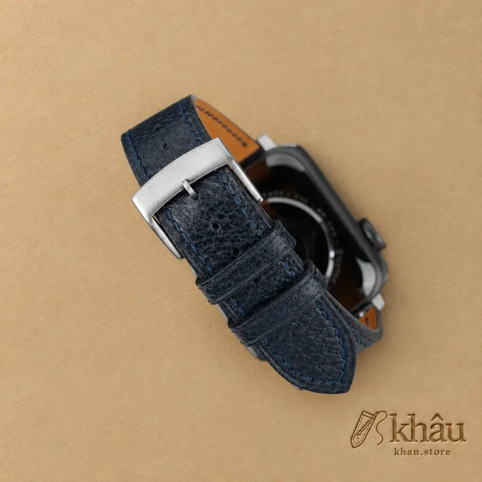 Navy Peccary Leather Apple Watch Band — additional view